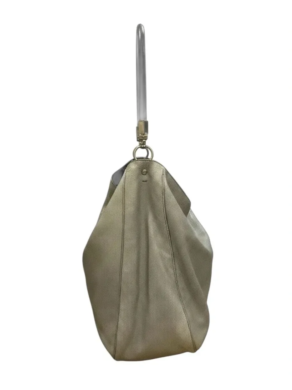 Yves Saint Laurent Vintage Olive Gray Exotic YSL Rive Gauche Roadie Hobo Bag